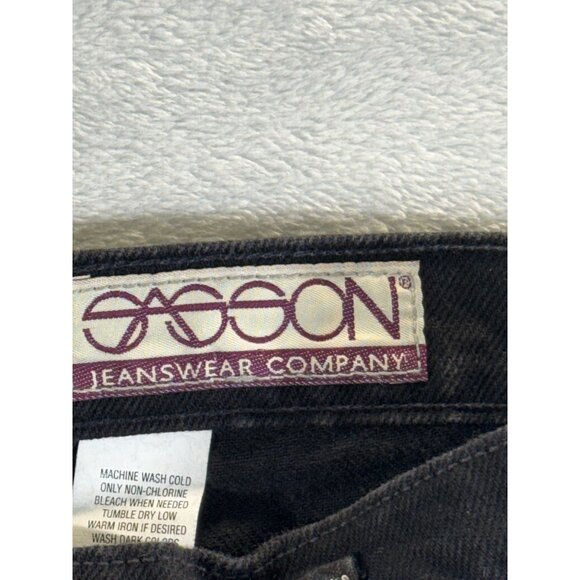 Sasson jeanwear Company Jeans Women's 15/16 Petite Black Denim Vintage - Picture 4 of 16